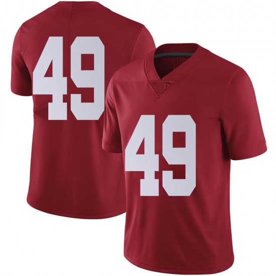 Alabama Crimson Tide Men's Julian Lowenstein #49 No Name Crimson NCAA Nike Authentic Stitched College Football Jersey MA16P55BX